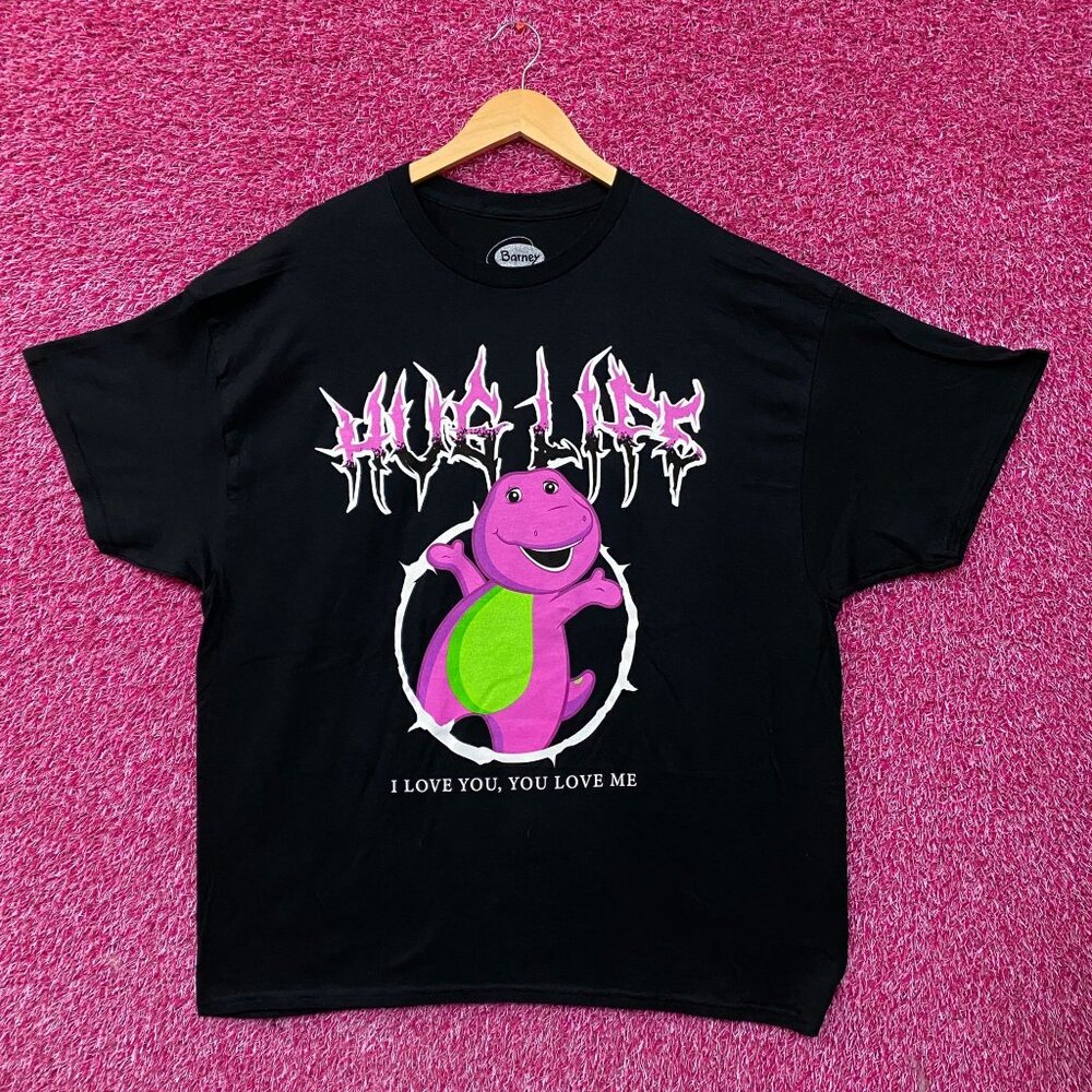 Barney the Dinosaur "Hug Life" Metal Graphic T-Shirt 2XL